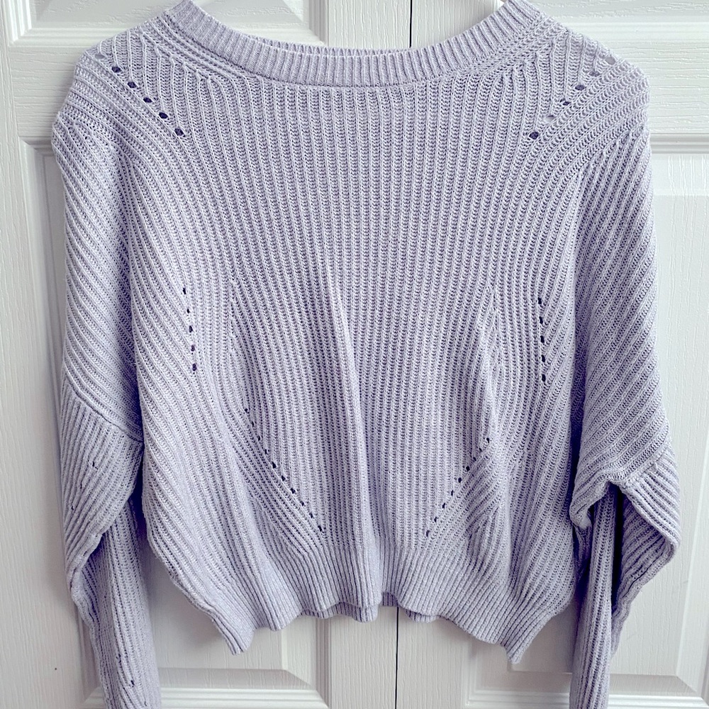 Garage Light Purple Crew Neck Sweater